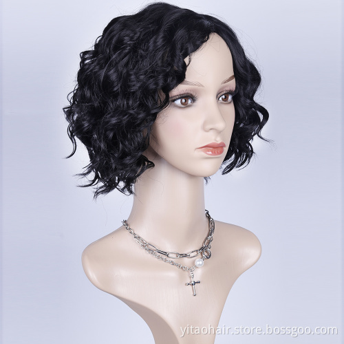 Cheap Black Ladies Short Pixie Cut Wig Natural Black Pixie Wig for Black Women With Short Forehead No Glue  Short Hair Wig